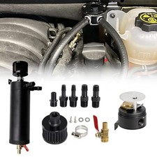 Universal 750ml 2-Port Oil Catch Can Baffled Reservoir Tank Breather Filter