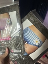 Leg Avenue Bundle of Two Gingham Boyshorts with Floral Accent