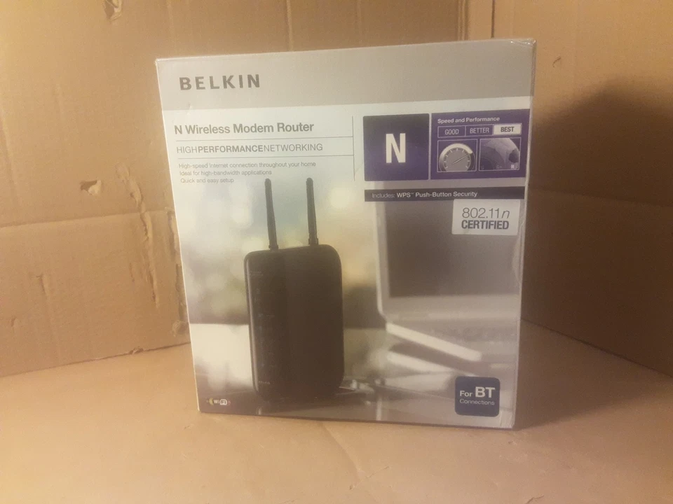 Belkin N+ Wireless Modem Router Unused Storage Performance Networking BT Wifi - Image 2 of 4