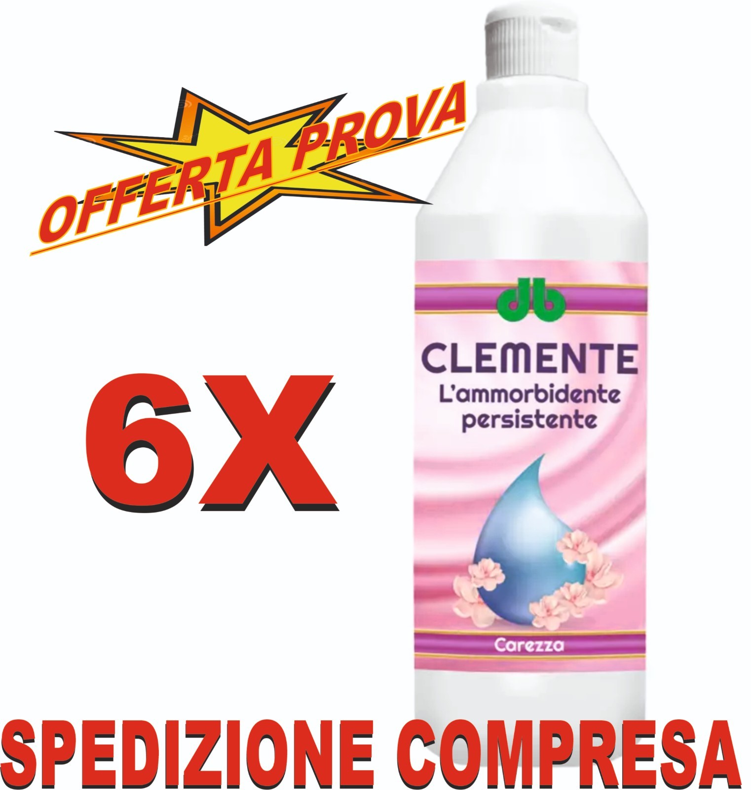 Ammorbidente Clemente Carezza Liquido 1L | Meno Sprechi, Più Morbidezza