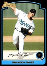 Brandon Bowe 2003 Bowman #182 Marlins MLB READ FREE SHIPPING AutographDen