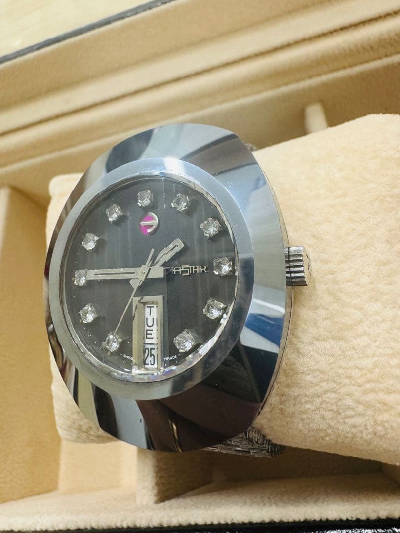 RADO DIASTAR Wristwatch Automatic Day Date Vintage Timepiece Rare Authentic image 4