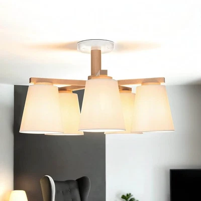 Deckenleuchte Weiß skandinavisches Design Wohnzimmer Flur Deckenlampe MAIDEL - Bild 1 von 4