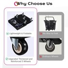 Byootique 16" Rolling Tote Bag Grocery Bag on 5 Wheels for Travel MidnightGlitz — photo 4