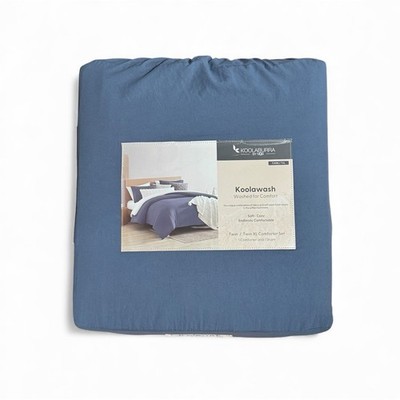 Koolaburra by UGG Koolawash Twin/TXL Bedroom Comforter Set Dark Blue Soft Cozy
