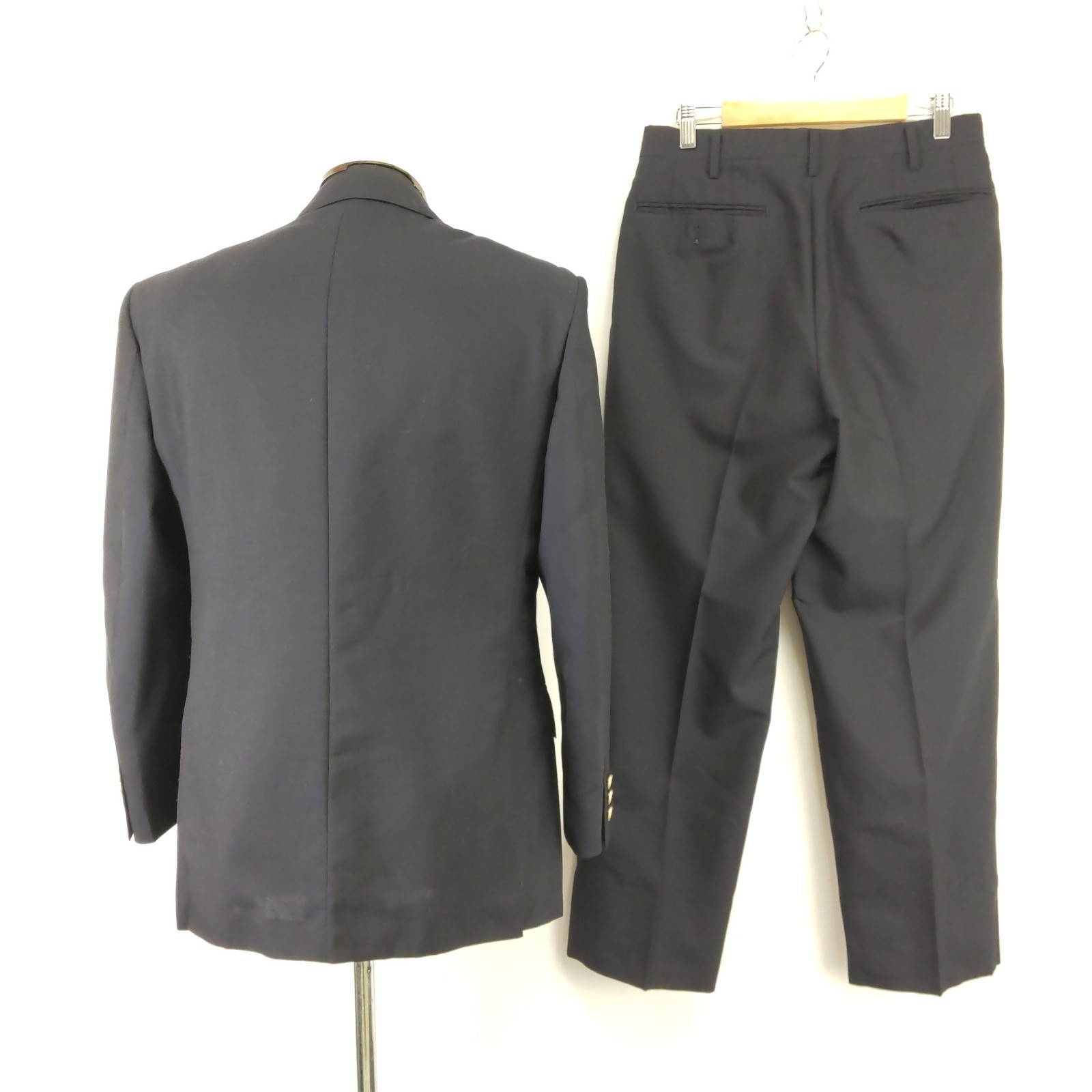 DAKS London Double Breasted Suit Gold Button Wool Mohair 165 90A W76 Japan image 2