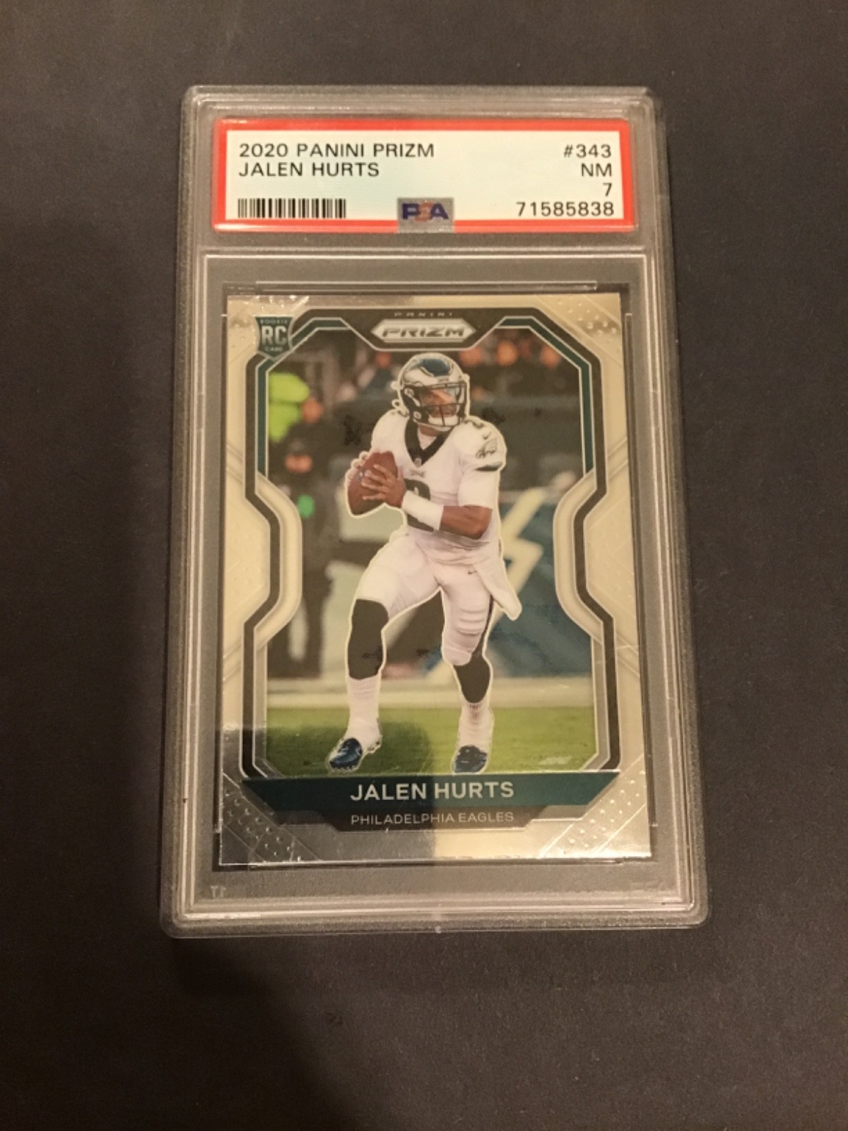 2020 Prizm Jalen Hurts Rc #343 PSA 7 Eagles