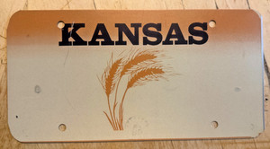 KANSAS BLANK AUTO PASSENGER LICENSE PLATE " BLANK " KS