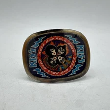 Vintage KISS Rock n Roll Over Belt Buckle Pacifica 1977 Album Cover