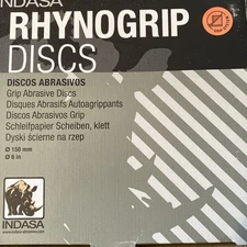Indasa RhynoGrip Discs White Line P100 6" Grip Abrasive Discs Box of 50  61-100