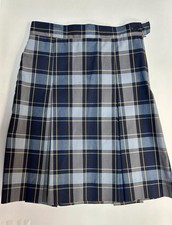 Kick Pleat School Uniform Skirt in Plaid 57 Reg, Half and Teen