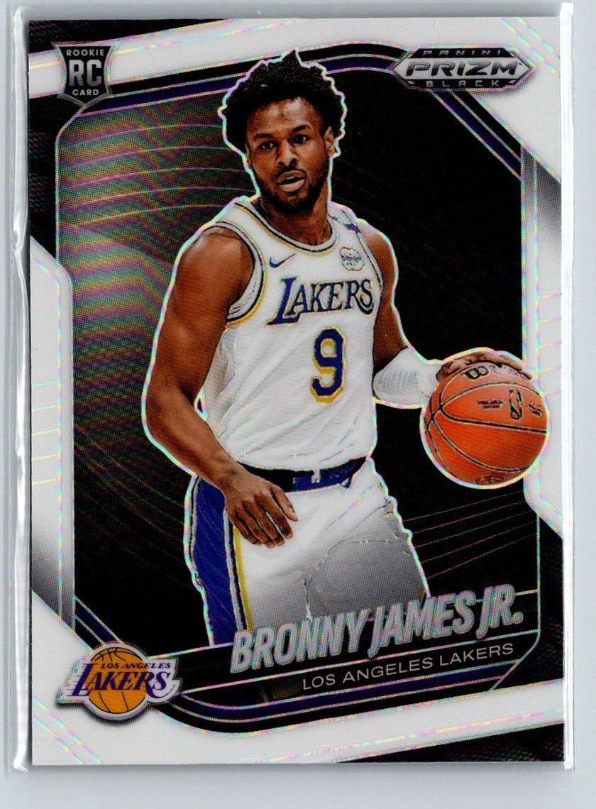 2024-25 Panini Prizm Black #94 Bronny James Jr. White #/175 E7