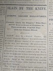 JAN 1, 1899 NEWSPAPER PG #2908- JOSEPH VACHER, FRENCH "JACK THE RIPPER" EXECUTED — photo 1