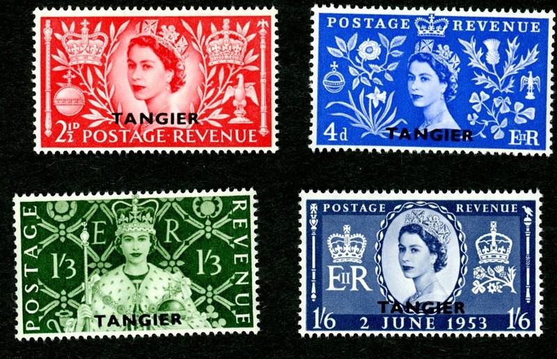 Tangier (Great Britain) 1953 QE II Coronation Set MNH Sc. GB BOA #579-582