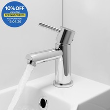 Modern Cloakroom Mini Mono Basin Sink Mixer Tap Brass Single Lever Round Chrome