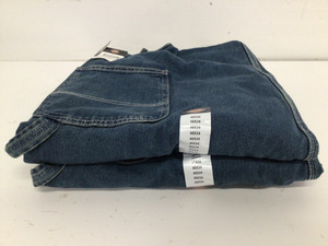 Dickies Men's Indigo Bib Denim Overalls Bundle - Size-48x34 - Lot Of 2 - NEW