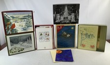 LOT VINTAGE BOXED CHRISTMAS CARDS -96 Count TOTAL - Peace On Earth Birthday