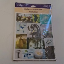 Vintage Hallmark Stickers Flowers Statues Calmness Peacefulness 4 Sheets Pack