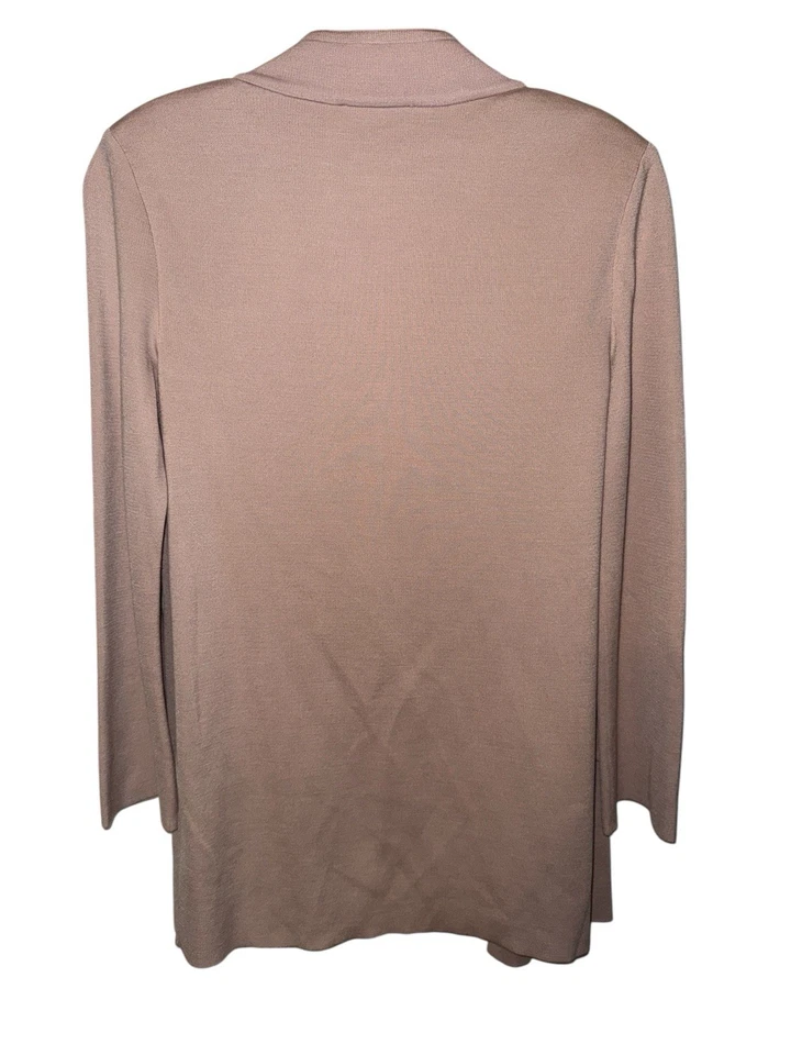 Cárdigan abierto St. John para mujer talla 6 rosa mezcla de lana plumero maduro informal Foto 3 de 4