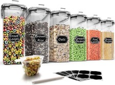 Cereal Storage Containers Set, Large BPA Free Plastic Airtight Food Storage Cont