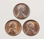 Three (3) 1909 VDB Choice BU BN & RB Lincoln Cents, Lustrous, Start 99c No Res!