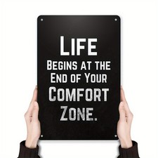 Metal Sign Gym Motivational Wall Art Minimalist Inspirational Quote Poster Decor