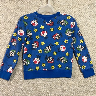 Boys Sz 8 Jumping Beans Nintendo Super Mario Bros Softest Fleece Sweatshirt 2024