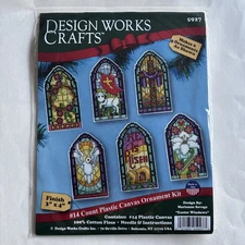 Design Works Crafts Plastic Canvas Ornament Kit Easter Windows