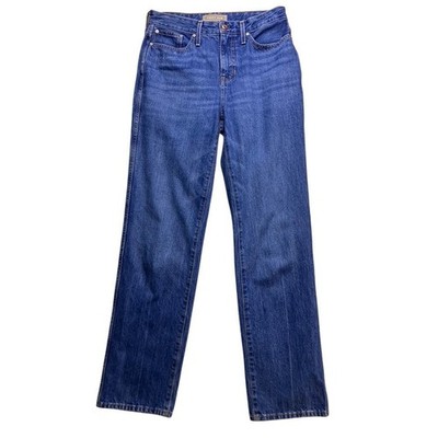 Point Sur Straight Leg Jeans Womens 26 Blue High Rise Cotton BS185 Denim