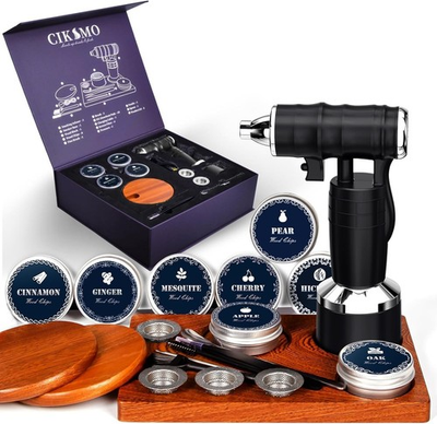 #ad Electric Cocktail Smoker Kit Rechargeable Whiskey Smoker Kit with Smoking Gun $27.25