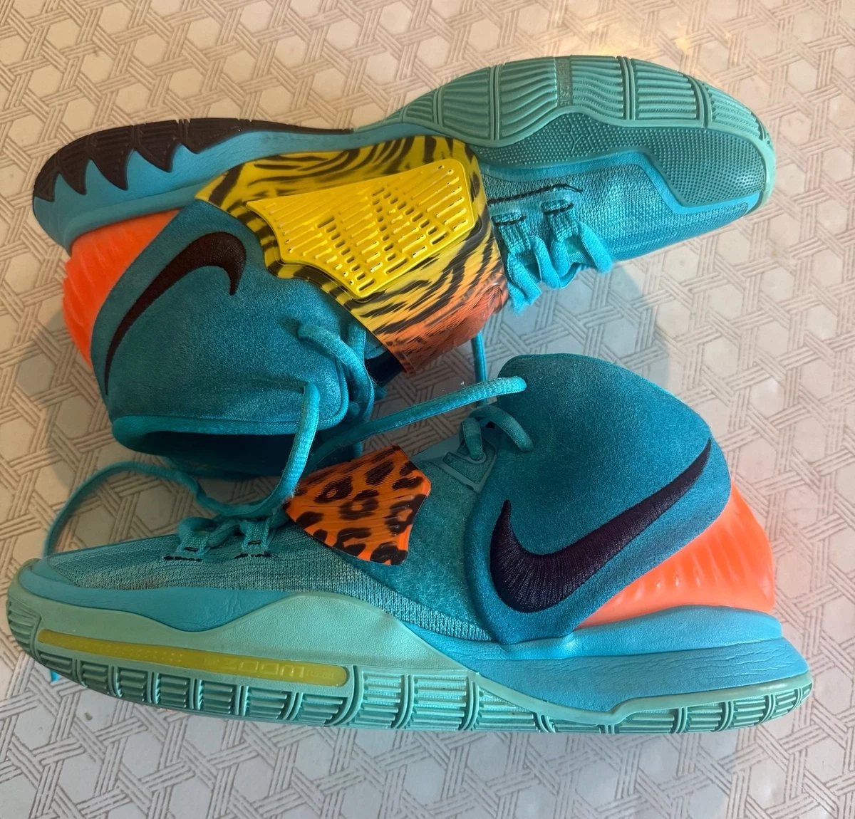 レア⭐︎NIKE カイリー6 EP オラクルアクア ヒョウ柄 ベルクロ 23cm Nike Kyrie 6 EP Animal Print - Oracle Aqua for Sale | Authenticity