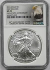 2016 Silver Eagle $1 NGC First Releases MS 70 30th Anniversary