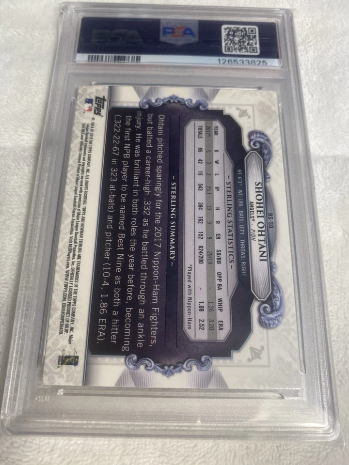 2018 Bowman Chrome Sterling Continuity Shohei Ohtani #BS-SO Graded PSA 2 Rookie - Image 3 of 3