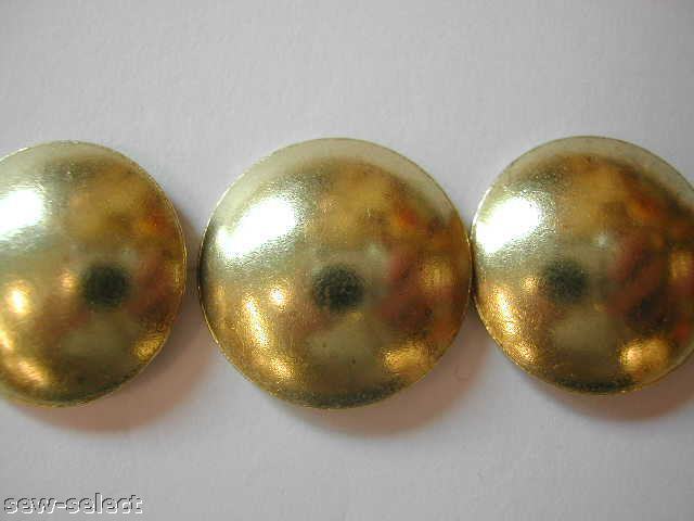 250 LARGE 19mm UPHOLSTERY NAILS - Brass on steel studs