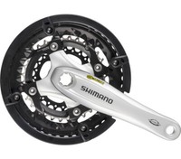Shimano Kurbelgarnitur Trekking FC-T521 Octalink 3X10, 175 Mm, 42-32-24 Z., Silb