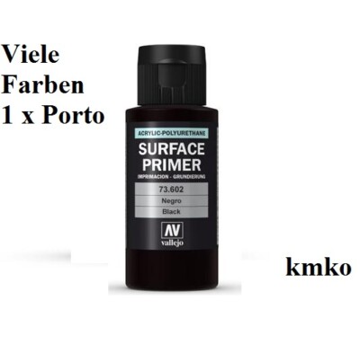 Vallejo 73.602 Grundierung Surface Primer 73602 Schwarz, Black 60ml  