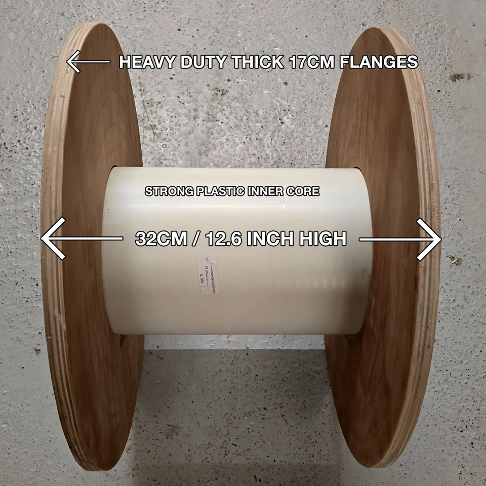 50CM SCHWERLAST HOLZ KABELTROMMEL ROLLE SPERRHOLZ PROJEKTTISCH - NEUWERTIG - Bild 4 von 4