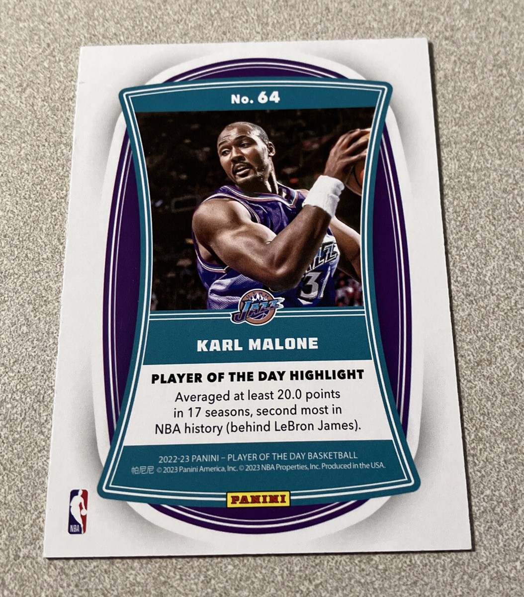 2022-23 Panini Player Of The Day Orange #64 Karl Malone Jazz /199 