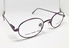 New True Vintage St. Moritz Metallic Purple Plum Eyeglass Frames w Spring Hinges