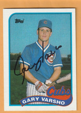 Gary Varsho Chicago Cubs AUTO Signed 1989 Topps Marshfield Wisconsin 6D