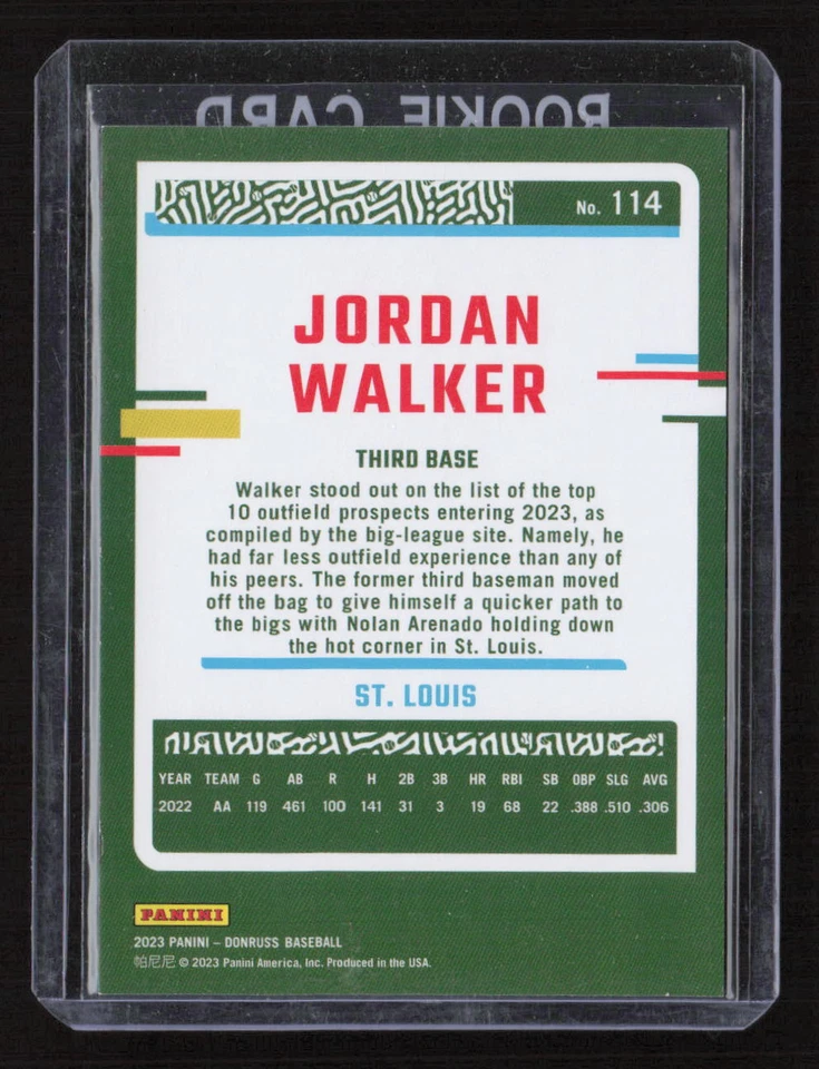 2023 Panini Donruss #114 Jordan Walker Presidential Emoji Prizm /46 - Image 2 of 2