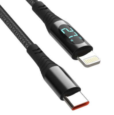 USB-C Typ-C Kabel Led Anzeige 27 Watt Schnellladekabel Ladekabel für iPhone iPad