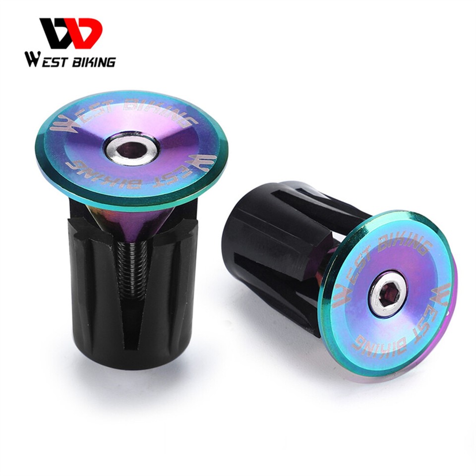 Lightweight Bicycle Grips Caps Covers with Tool WEST BIKING Handlebar