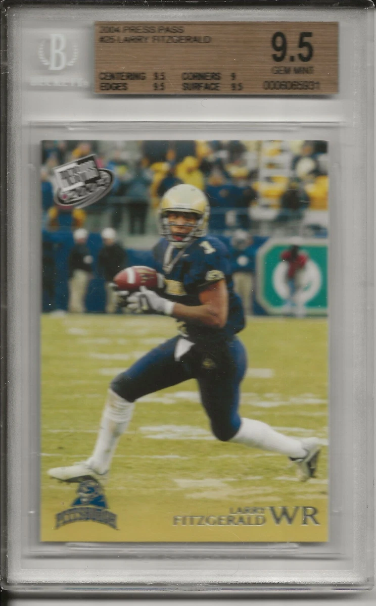 2004 Press Pass Larry Fitzgerald RC Pitt Cardinals 25 Beckett 9.5