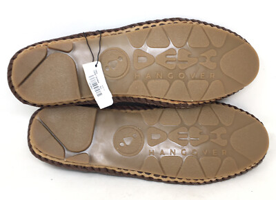 Desi Hangover Holas Brown Woven Leather Sandals Slip On  display picture 3
