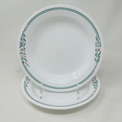 Set of 2 Corelle Corning Rosemarie 8 1/2'' Rim Soup Bowls