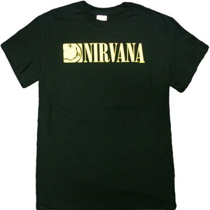 Nirvana Boxed Smile Logo Adult T Shirt Rock Band Kurt Cobain Music Tee Ebay