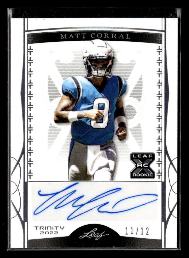 2022 Leaf Trinity Matt Corral Auto Autograph Silver Spectrum /12 #BA-MC2 U7088