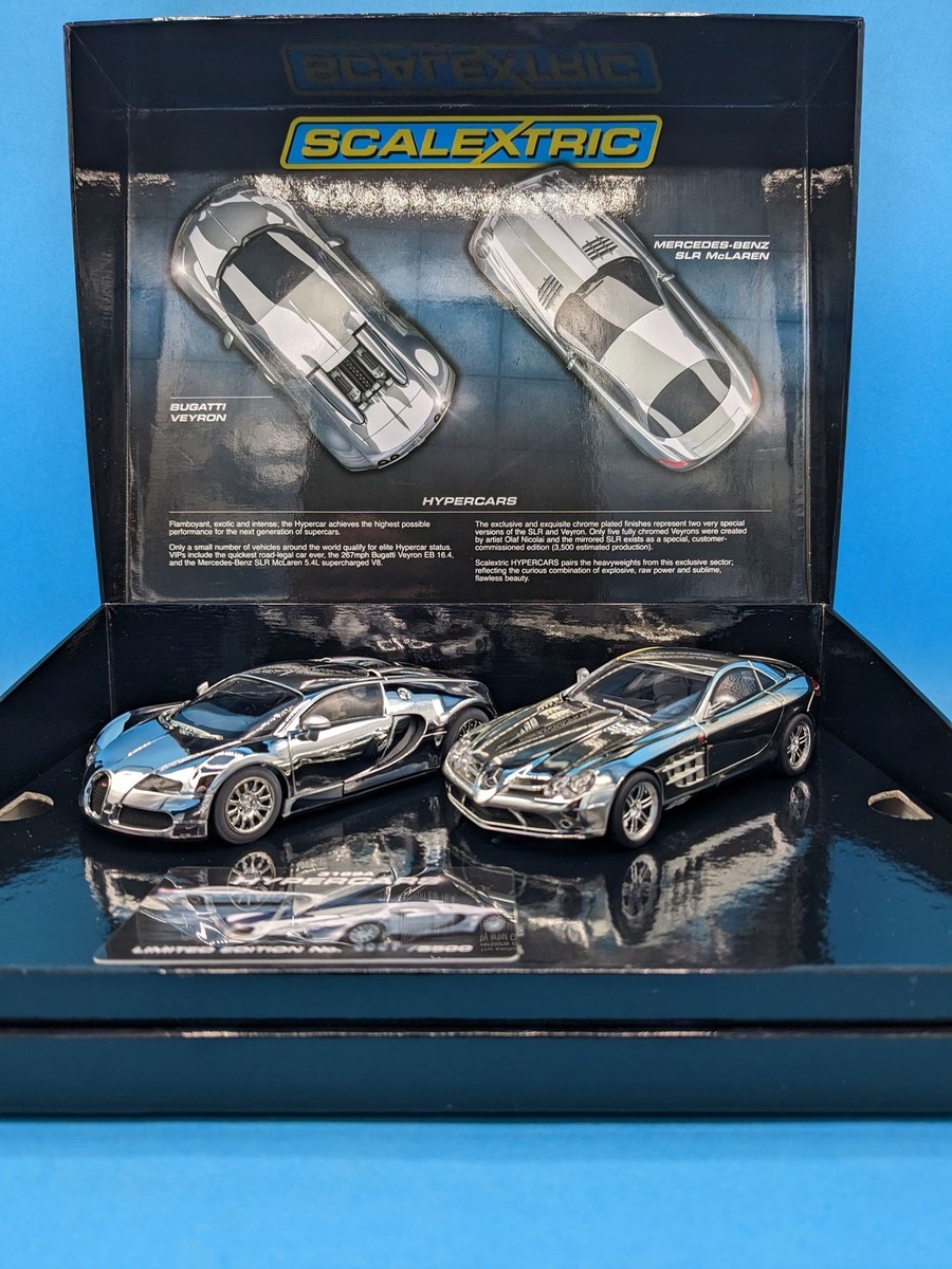 Scalextric C3169 Hypercars Chrome Bugatti Veyron MERCEDES BENZ SLR