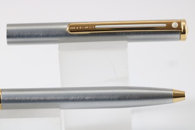 Vintage Sheaffer AGIO No. 453 Kugelschreiber aus gebürstetem Stahl, GT